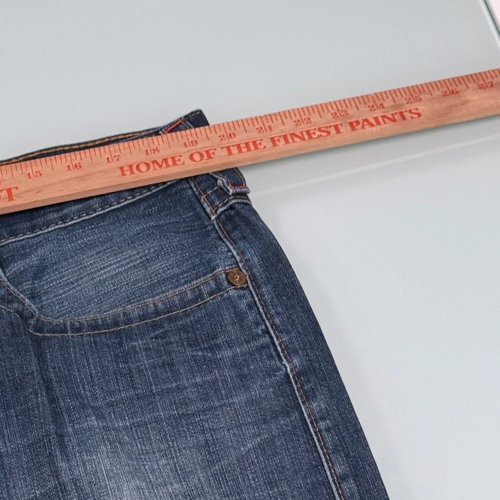 True Religion Ricky Straight Leg Mens Blue Denim 100% Cotton Jeans - 38x32